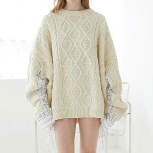 Storets Sadie Shirt Combo Knit Pullover